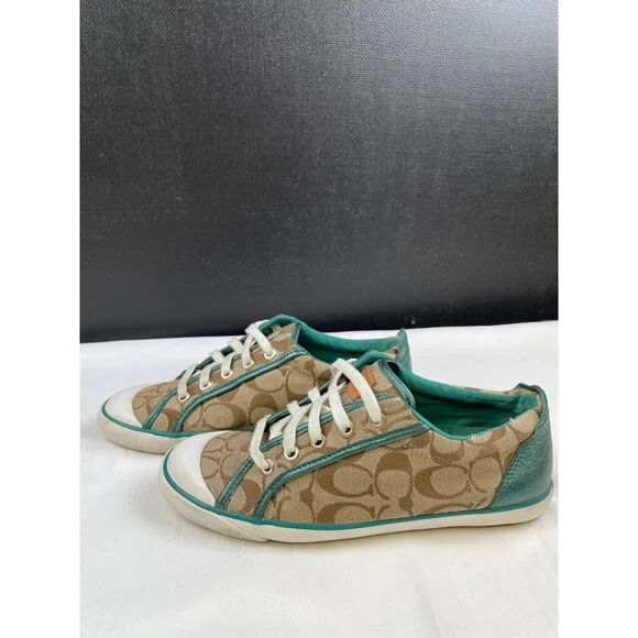 Coach Barrett Women's Canvas Sneakers / Shoes Size 9B SKU 4245 - Picture 4 of 8